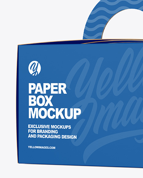 Paper Box w  Handle Mockup PSD #3