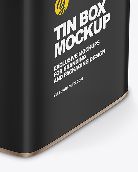 Glossy Square Tin Box Mockup PSD #6
