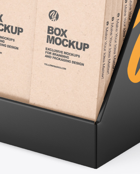 Display Box w  Boxes Mockup   Half Side View PSD #6
