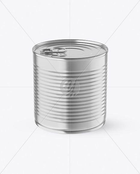Metallic Tin Can With Pull Tab Mockup PSD #3