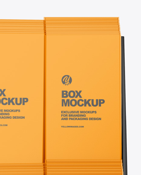 Display Box w  Boxes Mockup   Front View PSD #1