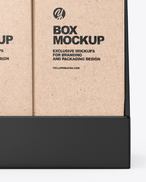 Display Box w  Boxes Mockup   Front View PSD #6