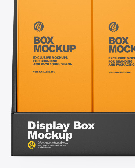 Display Box w  Boxes Mockup   Front View PSD #7