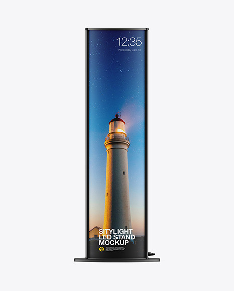 LED Citylight Stand Mockup