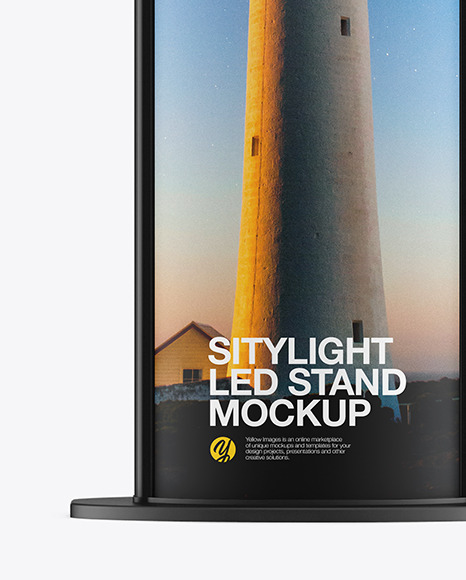 LED Citylight Stand Mockup PSD #1