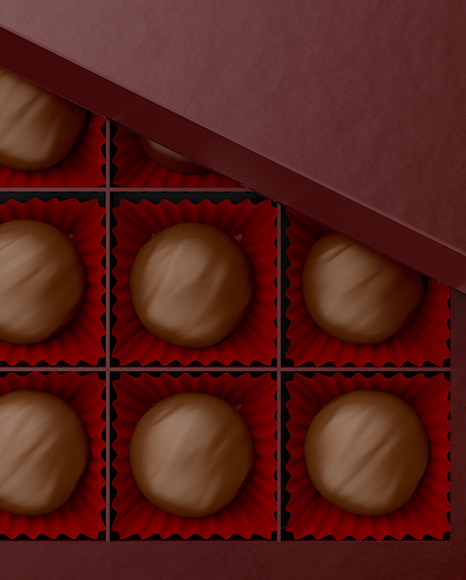 Box of Chocolate Sweets Mockup PSD #4