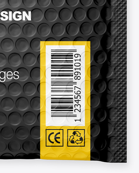 Glossy Postage Bag Mockup PSD #1