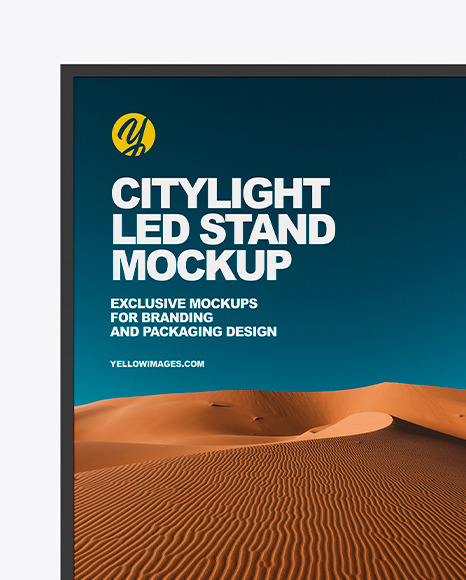 LED Citylight Stand Mockup PSD #2
