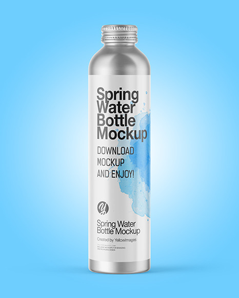 Aluminum Bottle Mockup PSD #1