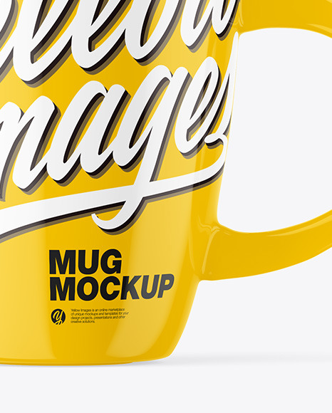 Glossy Mug w  Coffee Splash Mockup PSD #6