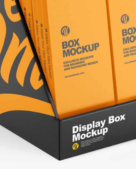 Display Box w  Boxes Mockup   Half Side View PSD #7