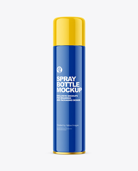 Glossy Spray Bottle Mockup PSD #2