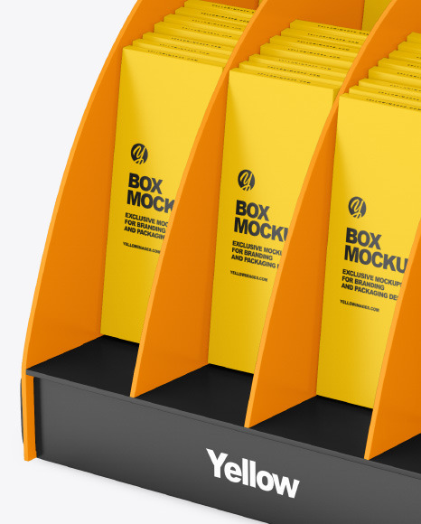 Display Box w  Boxes Mockup   Half Side View PSD #7
