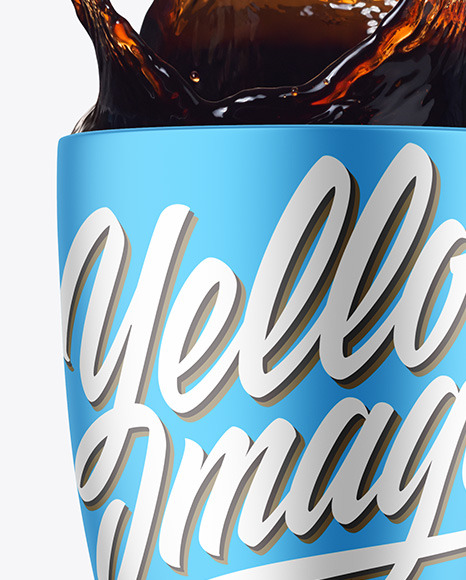 Metallic Mug w  Coffee Splash Mockup PSD #2