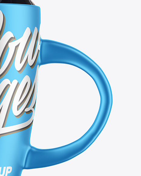 Metallic Mug w  Coffee Splash Mockup PSD #1