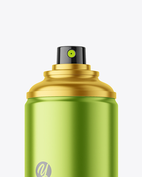 Metallic Spray Bottle Mockup PSD #1