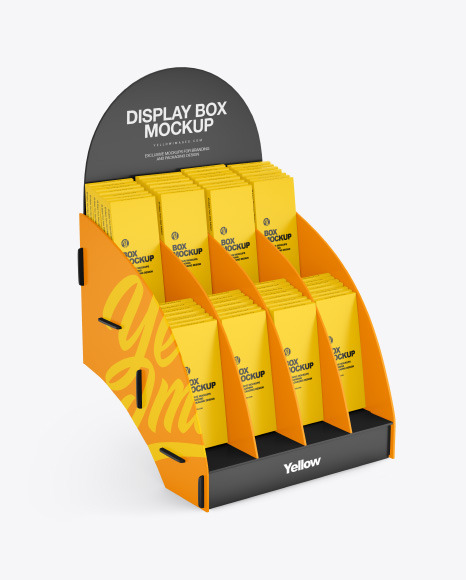 Display Box w  Boxes Mockup   Half Side View PSD #4