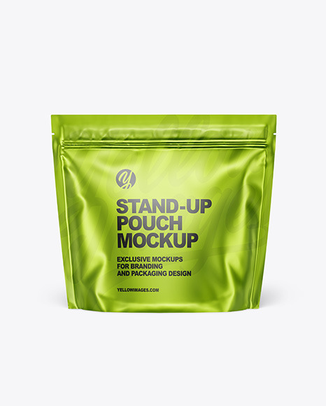 Metallic Stand up Pouch Mockup PSD #2