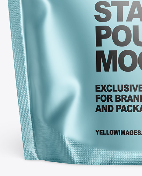 Metallic Stand up Pouch Mockup PSD #6