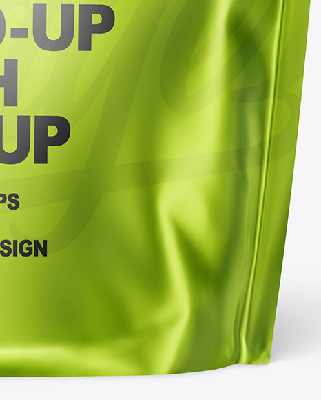 Metallic Stand up Pouch Mockup PSD #7
