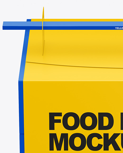 Paper Food Box with Sticks Mockup PSD #1