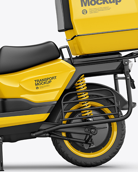 Delivery Scooter Mockup   Side View PSD #1