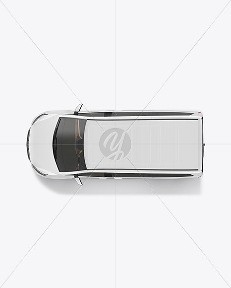 Van Mockup   Top View PSD #3