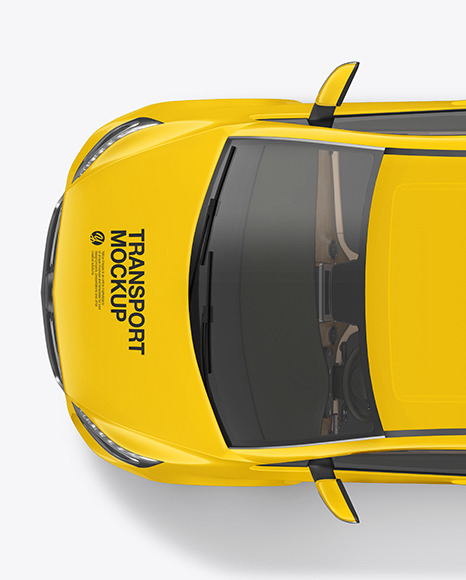 Van Mockup   Top View PSD #1
