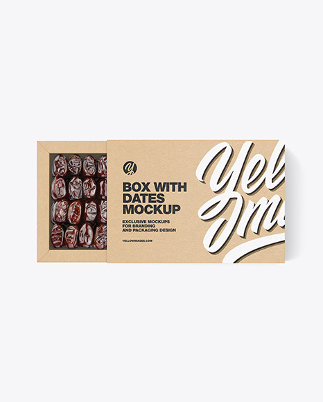 Kraft Box w  Dates Mockup PSD #2