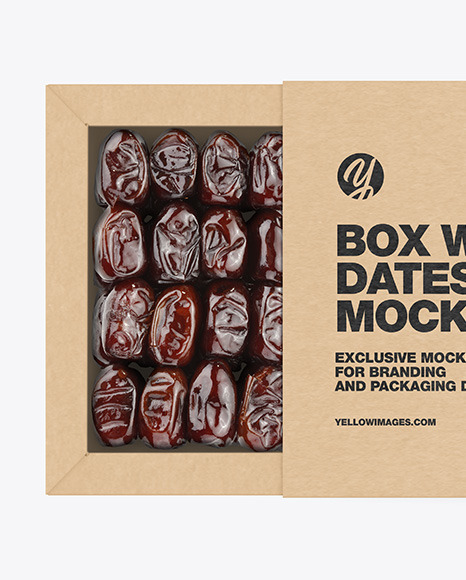 Kraft Box w  Dates Mockup PSD #4