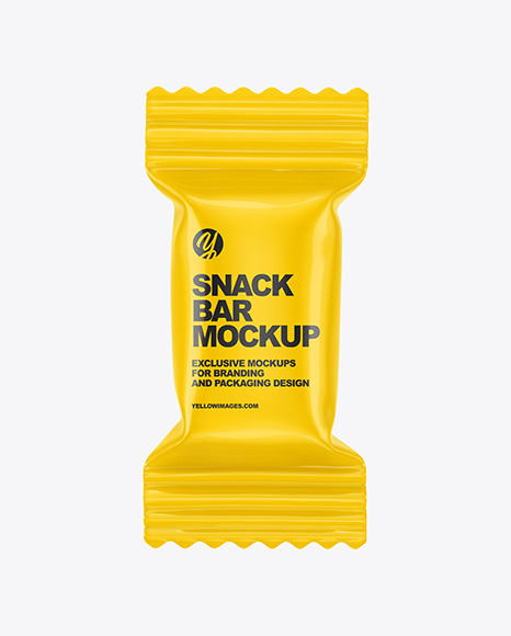 Glossy Snack Bar Mockup PSD #2