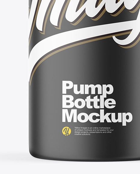 Matte Pump Bottle Mockup PSD #1