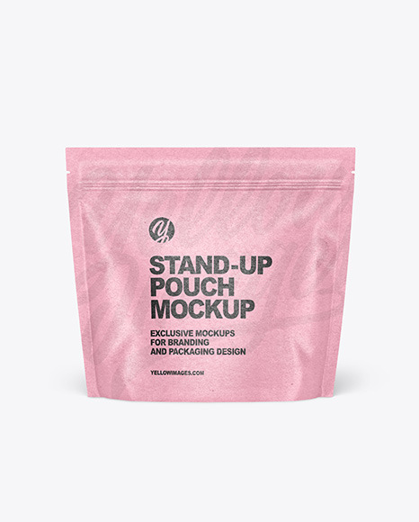 Kraft Paper Stand up Pouch Mockup PSD #2