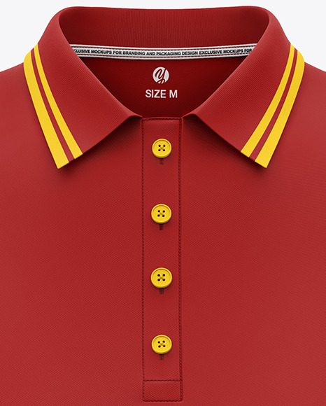 Women s Long Sleeve Polo Shirt Mockup PSD #2