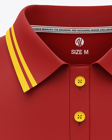 Women s Long Sleeve Polo Shirt Mockup PSD #1