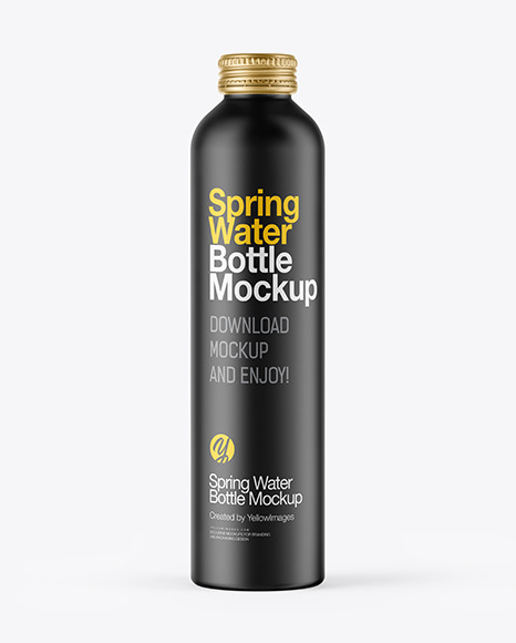 Aluminum Bottle with Matte Finish Mockup