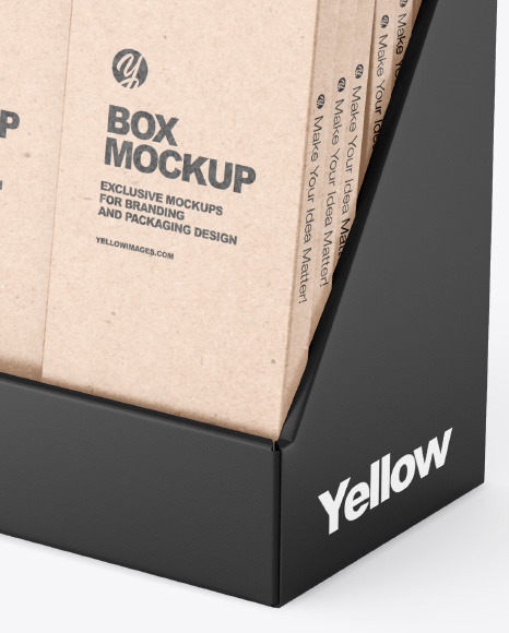 Display Box w  Boxes Mockup   Half Side View PSD #6