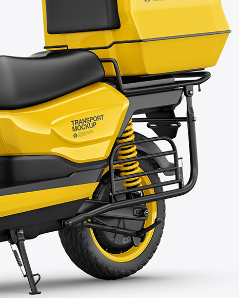 Delivery Scooter Mockup   Half Side View PSD #1