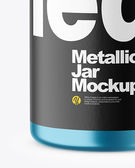 Matte Metallic Jar Mockup PSD #1