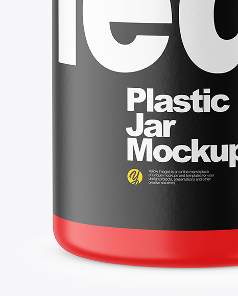 Matte Plastic Jar Mockup PSD #1