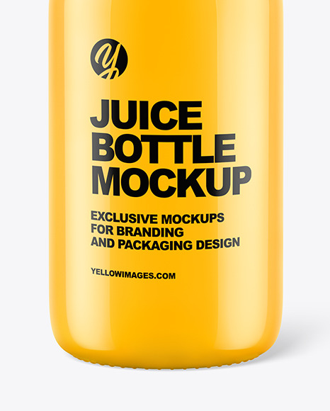 Orange Juice Bottle Mockup PSD #1