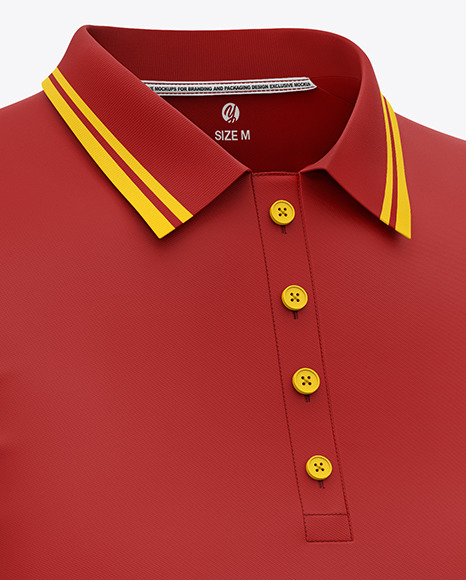 Women s Long Sleeve Polo Shirt Mockup PSD #2