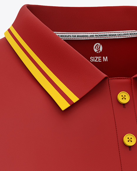 Women s Long Sleeve Polo Shirt Mockup PSD #1