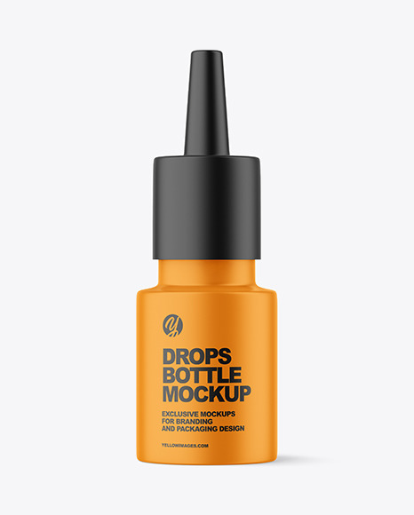 Matte Drops Bottle Mockup PSD #2