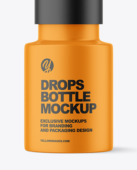 Matte Drops Bottle Mockup PSD #4