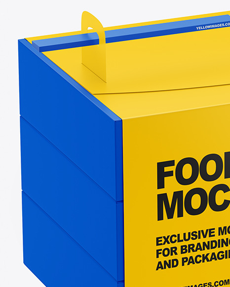 Paper Food Box with Sticks Mockup PSD #1