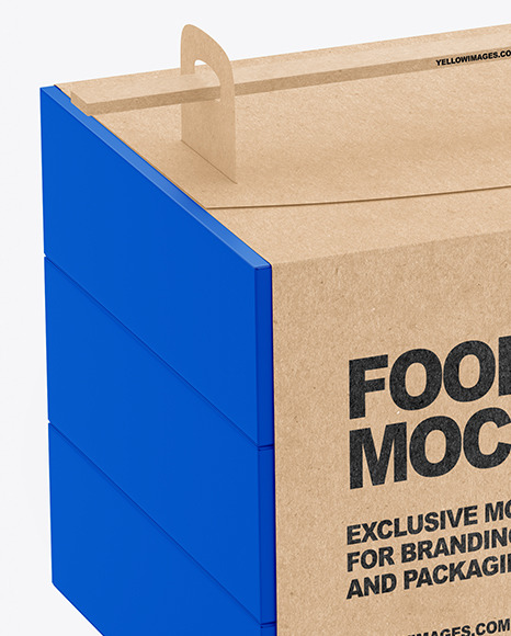 Paper Food Box with Sticks Mockup PSD #6
