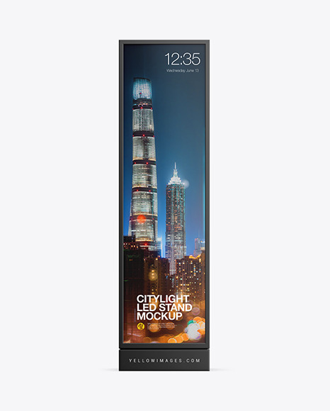 LED Citylight Stand Mockup