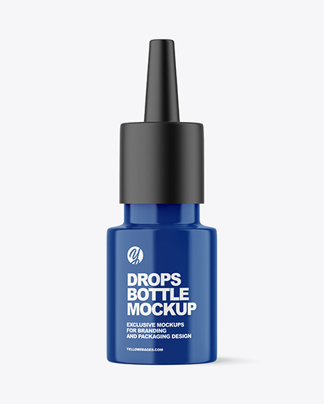 Glossy Drops Bottle Mockup