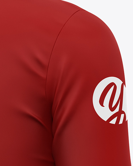 Women s Long Sleeve Polo Shirt Mockup PSD #6